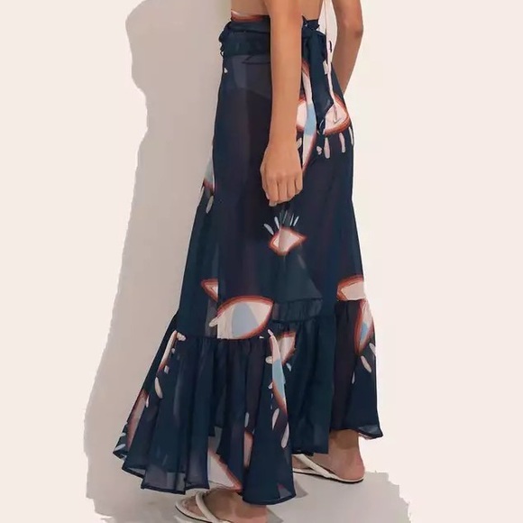 Azul Eye Catcher Faux Wrap Summer Skirt Coverup - Picture 6 of 6